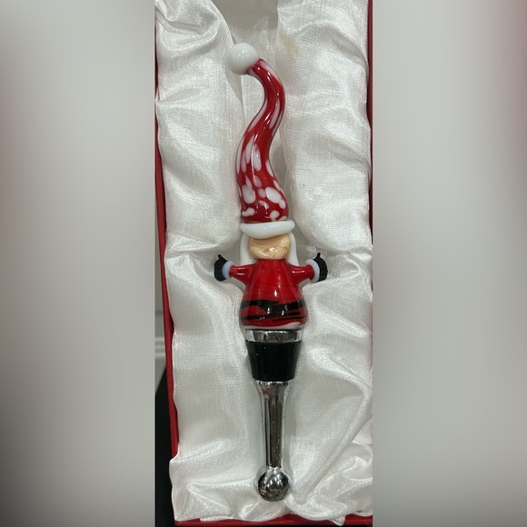 🎄Santa 🎅 Wine 🍷 Stopper Ceramic Painted - Picture 2 of 8